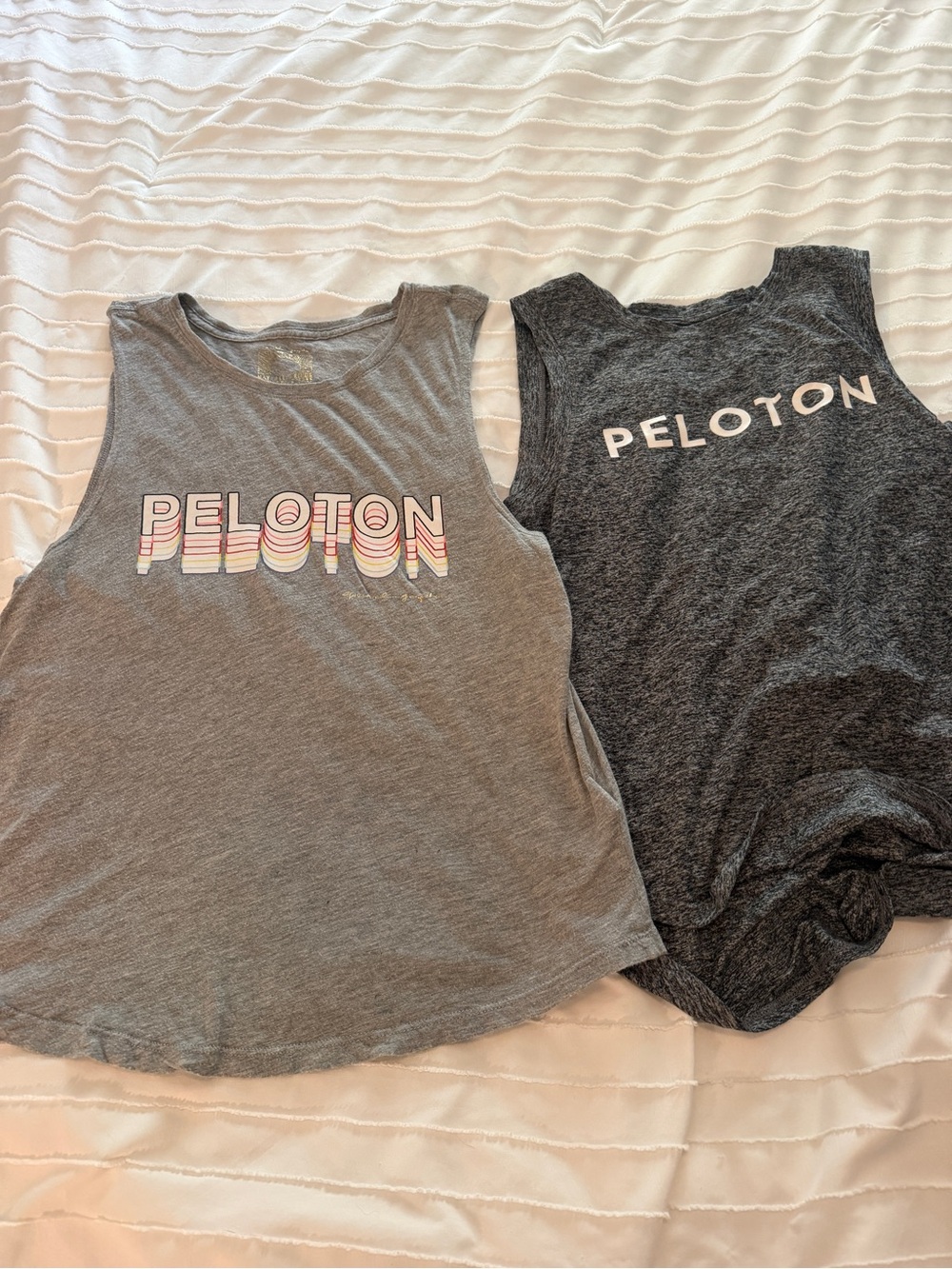 Peloton tanks. Beyond yoga and spiritual gangster size medium gray.